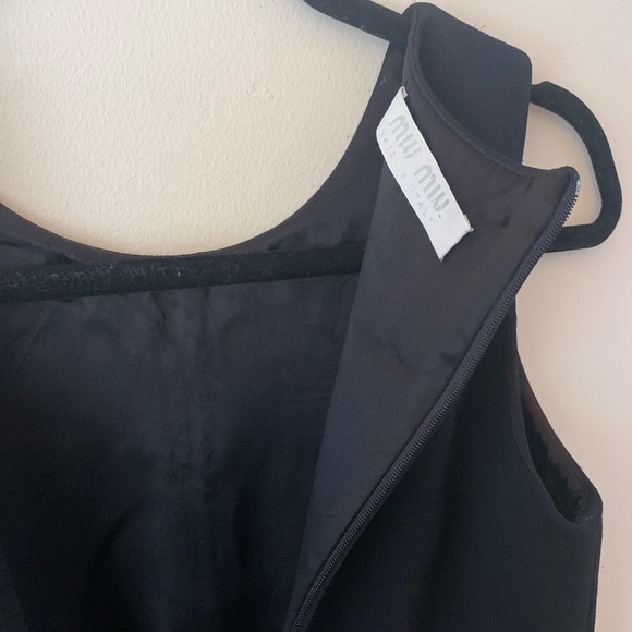 Authentic Miu Miu Black Boucle Sleeveless Italian Shift Dress 42 - Picture 8 of 12